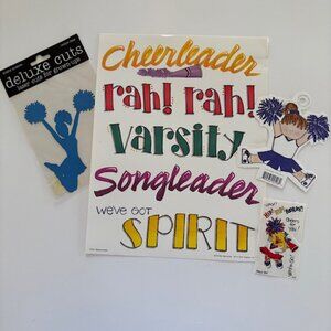 Cheerleading Scrapbook Stickers Diecuts Crafting Junk Journaling Vintage